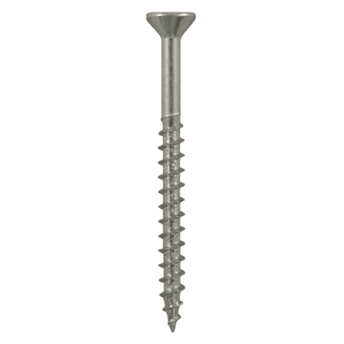 #6 x 1-1/2" Flat Head Drawer Slide Screws, Phillips Drive Coarse Thread and Sharp Point, Zinc, Box of Hundred by Quickscrews - Main Image