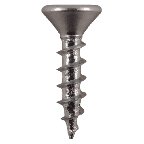 #8 x 3/4" Flat Head Drawer Slide Screws, Phillips Drive Coarse Thread and Sharp Point, Zinc, Box of Hundred by Quickscrews - Main Image