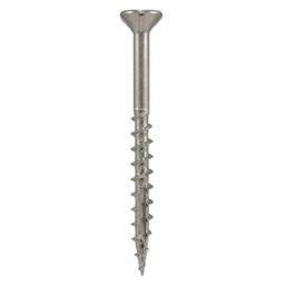 #8 x 3" Flat Head Assembly Screws, Square/Phillips Drive Coarse Thread with Nibs and Double Auger Point, Zinc, Box of Fifty by Quickscrews - Main Image
