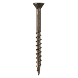 #8 x 3" Flat Head Assembly Screws, Square/Phillips Drive Coarse Thread with Nibs and Double Auger Point, Plain, Box of Fifty by Quickscrews - Main Image