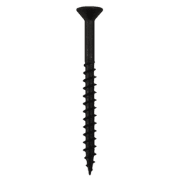 #8 x 1-1/2" Flat Head Assembly Screws, Square Drive Coarse Thread and Sharp Point, Black, Box of Hundred by Quickscrews - Main Image