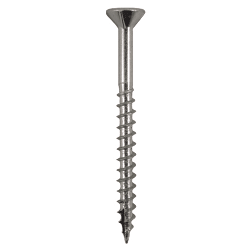 #8 x 2" Flat Head Assembly Screws, Square/Phillips Drive Coarse Thread with Nibs and Type 17 Auger Point, Zinc, Box of Hundred by Quickscrews - Main Image