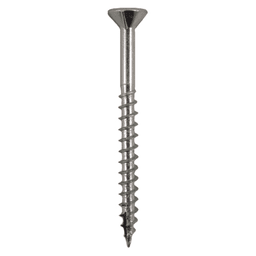 #8 x 2" Flat Head Assembly Screws, Square/Phillips Drive Coarse Thread with Nibs and Type 17 Auger Point, Zinc, Box of Hundred by Quickscrews - Main Image