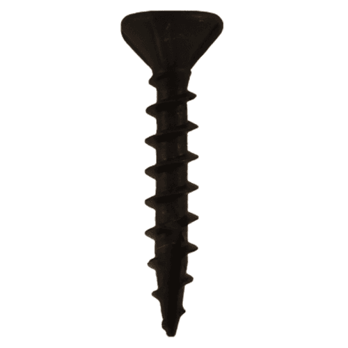 #8 x 2" Flat Head Assembly Screws, Square/Phillips Drive Coarse Thread with Nibs and Type 17 Auger Point, Black, Box of Hundred by Quickscrews - Alt Image 1