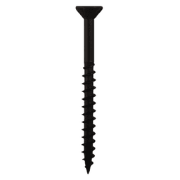 #8 x 2-1/4" Flat Head Assembly Screws, Square/Phillips Drive Coarse Thread with Nibs and Type 17 Auger Point, Black, Box of Hundred by Quickscrews - Main Image