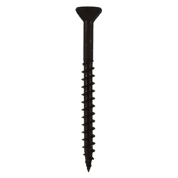 #9 x 3" Flat Head Assembly Screws, Square/Phillips Drive Coarse Thread with Nibs and Type 17 Auger Point, Black, Box of Fifty by Quickscrews - Main Image