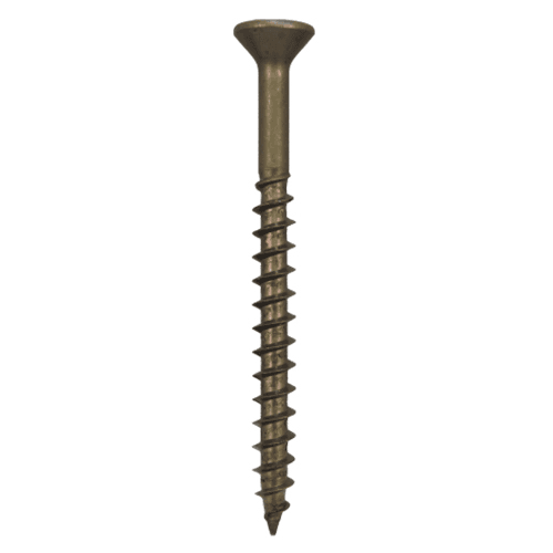 #8 x 2" Flat Head Assembly Screws, Square/Phillips Drive Coarse Thread and Sharp Point, Plain, Box of Hundred by Quickscrews - Main Image