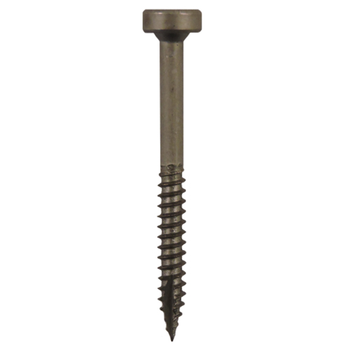 #6 x 1-1/4" Modified Pan Head Face Frame/Pocket-Hole Screws, Square Drive Fine Thread and Type 17 Auger Point, Plain, Box of Hundred by Quickscrews - Main Image