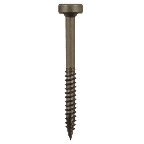 #6 x 1-1/2" Modified Pan Head Face Frame/Pocket-Hole Screws, Square Drive Fine Thread and Type 17 Auger Point, Plain, Box of Hundred by Quickscrews - Main Image