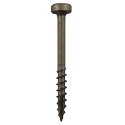 #7 x 1-1/4" Modified Pan Head Face Frame/Pocket-Hole Screws, Square Drive Coarse Thread and Type 17 Auger Point, Plain, Box of Hundred by Quickscrews - Main Image