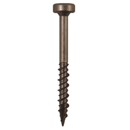 #7 x 1-1/2" Modified Pan Head Face Frame/Pocket-Hole Screws, Square Drive Hi-Low Thread and Type 17 Auger Point, Plain, Box of Hundred by Quickscrews - Main Image