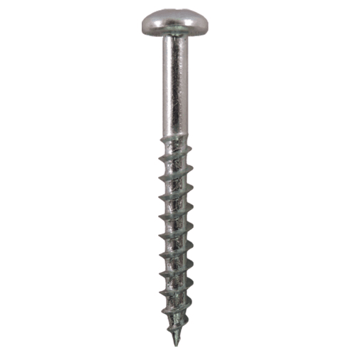 #10 x 1" Pan Head Hinge Edge Screws, Phillips Drive Coarse Thread and Sharp Point, Zinc, Box of Hundred by Quickscrews - Main Image