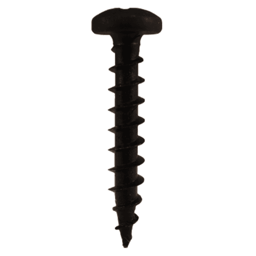 #6 x 5/8" Pan Head Hinge Edge Screws, Phillips Drive Coarse Thread and Sharp Point, Black, Box of Hundred by Quickscrews - Main Image