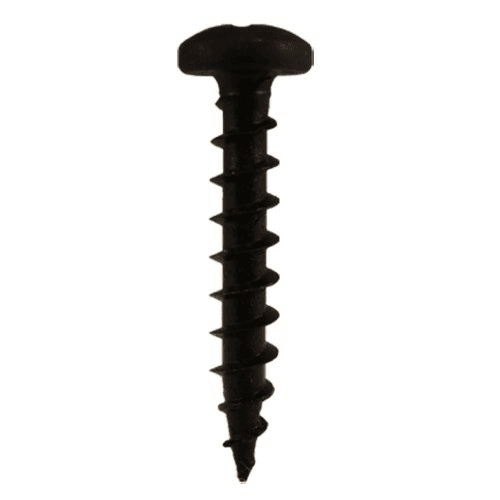 #8 x 1-1/4" Pan Head Hinge Edge Screws, Phillips Drive Coarse Thread and Sharp Point, Black, Box of Hundred by Quickscrews - Alt Image 1