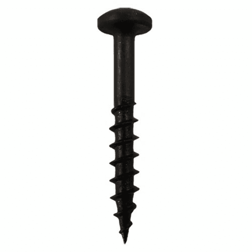 #10 x 1" Pan Head Hinge Edge Screws, Phillips Drive Coarse Thread and Sharp Point, Black, Box of Hundred by Quickscrews - Main Image