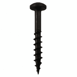 #10 x 1" Pan Head Hinge Edge Screws, Phillips Drive Coarse Thread and Sharp Point, Black, Box of Hundred by Quickscrews - Main Image