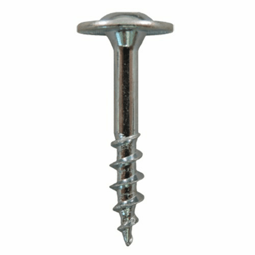 #8 x 1-1/4" Large Round Washer Head Drawer Front Adjusting Screws, Phillips Drive Coarse Thread and Sharp Point, Zinc, Box of Hundred by Quickscrews - Main Image