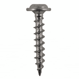 #8 x 1-1/8" Round Washer Head Assembly Screws, Square/Phillips Drive Coarse Thread and Sharp Point, Zinc, Box of Hundred by Quickscrews - Alt Image 1