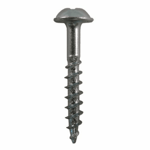 #8 x 3" Round Washer Head Assembly Screws, Square/Phillips Drive Coarse Thread and Sharp Point, Zinc, Box of Fifty by Quickscrews - Alt Image 1