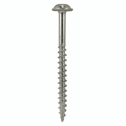 #8 x 3" Round Washer Head Assembly Screws, Square/Phillips Drive Coarse Thread and Sharp Point, Zinc, Box of Fifty by Quickscrews - Main Image