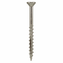 #10 x 4" Flat Head Assembly Screws, Phillips Drive Coarse Thread with Nibs and Double Auger Point, Zinc, Box of 2.5 Hundred by Quickscrews - Main Image