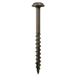 #8 x 2" Round Washer Head Assembly Screws, Square/Phillips Drive Coarse Thread and Double Auger Point, Plain, Box of Hundred by Quickscrews - Main Image