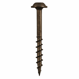 #8 x 1-1/2" Round Washer Head Face Frame/Pocket-Hole Screws, Square Drive Coarse Thread and Type 17 Auger Point, Plain, Box of 1 Thousand by Quickscrews - Alt Image 1