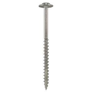 #10 x 3" Round Washer Head Installation Screws, Square/Phillips Drive Coarse Thread and Double Auger Point, Zinc with Zinc Head, Box of 1.5 Thousand by Quickscrews - Main Image
