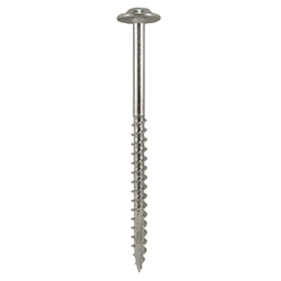 #10 x 3" Round Washer Head Installation Screws, Square/Phillips Drive Coarse Thread and Double Auger Point, Zinc with Zinc Head, Box of 1.5 Thousand by Quickscrews - Main Image