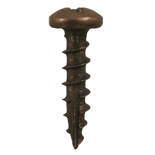 #6 x 5/8" Pan Head Hinge Edge Screws, Phillips Drive Coarse Thread and Type 17 Auger Point, Antique Brass, Box of 1 Thousand by Quickscrews - Main Image