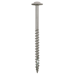#10 x 3-1/2" Round Washer Head Installation Screws, Square/Phillips Drive Coarse Thread and Double Auger Point, Zinc-Plated, Box of 250 by Quickscrews - Main Image