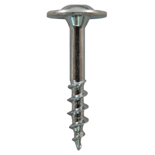 #8 x 7/8" Large Round Washer Head Drawer Front Adjusting Screws, Phillips Drive Coarse Thread and Sharp Point, Zinc, Box of 1 Thousand by Quickscrews - Main Image