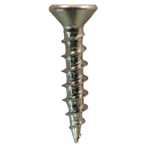 #6 x 5/8" Flat Head Drawer Slide Screws, Phillips Drive Coarse Thread and Sharp Point, Nickel, Box of 1 Thousand by Quickscrews - Main Image
