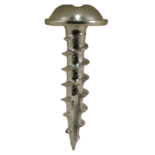 #8 x 3/4" Round Washer Head Compact Hinge Screws, Square/Phillips Drive Coarse Thread and Type 17 Auger Point, Zinc, Box of 1 Thousand by Quickscrews - Main Image
