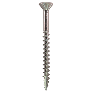 #8 x 1-3/4" Flat Head Assembly Screws, Phillips Drive Coarse Thread with Nibs and Type 17 Auger Point, Zinc, Box of 1 Thousand by Quickscrews - Main Image