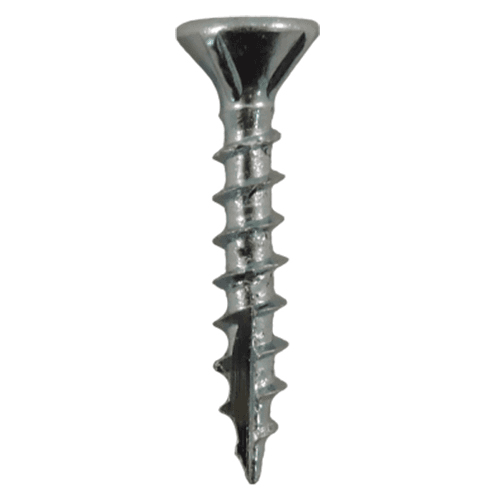#8 x 1-1/2" Flat Head Assembly Screws, Phillips Drive Coarse Thread with Nibs and Type 17 Auger Point, Zinc, Box of Hundred by Quickscrews - Alt Image 1