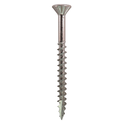 #8 x 1-5/8" Flat Head Assembly Screws, Phillips Drive Coarse Thread with Nibs and Type 17 Auger Point, Zinc, Box of Hundred by Quickscrews - Main Image