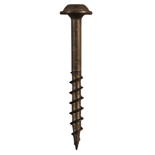#8 x 1-1/2" Round Washer Head Face Frame/Pocket-Hole Screws, Square Drive Coarse Thread and Type 17 Auger Point, Plain, Box of 1 Thousand by Quickscrews - Main Image