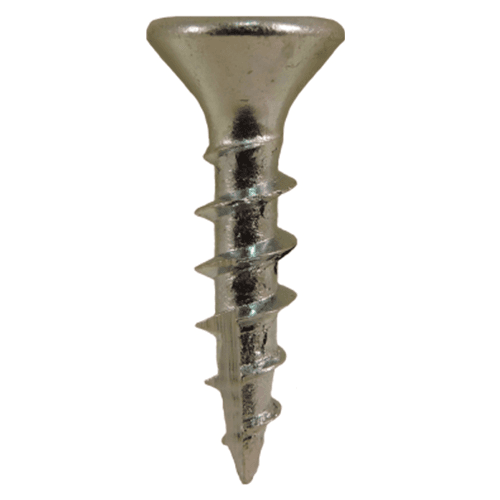 #6 x 3/4" Flat Head Hinge Edge Screws, Phillips Drive Coarse Thread and Type 17 Auger Point, Zinc, Box of Hundred by Quickscrews - Main Image