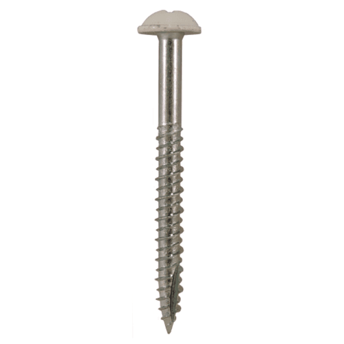#14 x 2-1/2" Round Washer Head Installation Screws, Phillips Drive Hi-Low Thread and Sharp Point, Zinc, Box of Hundred by Quickscrews - Main Image