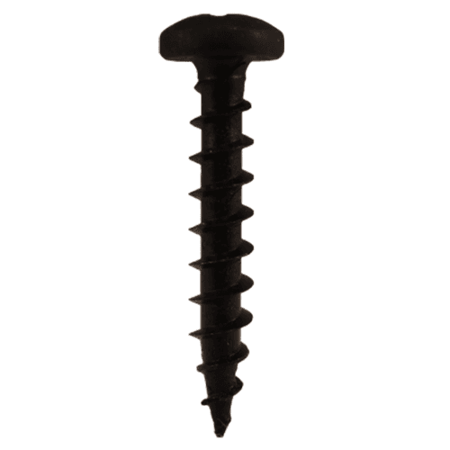 #8 x 1/2" Pan Head Hinge Edge Screws, Phillips Drive Coarse Thread and Sharp Point, Black, Box of 1 Thousand by Quickscrews - Main Image