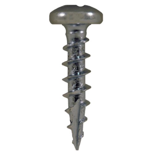 #12 x 3/4" Pan Head Hinge Edge Screws, Phillips Drive Coarse Thread and Type 17 Auger Point, Zinc, Box of Hundred by Quickscrews - Main Image