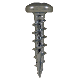 #12 x 3/4" Pan Head Hinge Edge Screws, Phillips Drive Coarse Thread and Type 17 Auger Point, Zinc, Box of Hundred by Quickscrews - Main Image