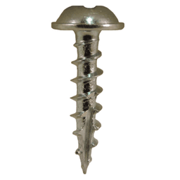 #8 x 3/4" Round Washer Head Compact Hinge Screws, Square/Phillips Drive Coarse Thread and Type 17 Auger Point, Zinc, Box of Hundred by Quickscrews - Main Image