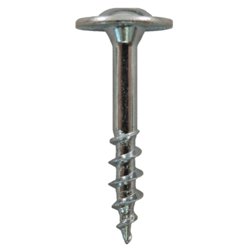 #8 x 1-1/4" Large Round Washer Head Drawer Front Adjusting Screws, Square/Phillips Drive Coarse Thread and Sharp Point, Zinc, Box of 6 Thousand by Quickscrews - Alt Image 1