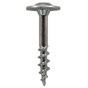 #8 x 1-1/4" Large Round Washer Head Drawer Front Adjusting Screws, Square/Phillips Drive Coarse Thread and Sharp Point, Zinc, Box of 6 Thousand by Quickscrews - Main Image