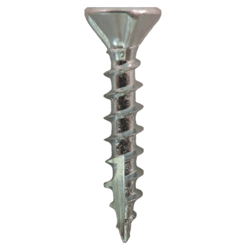#6 x 3/4" Flat Head Hinge Edge Screws, Square/Phillips Drive Coarse Thread and Sharp Point, Zinc, Box of 1 Thousand by Quickscrews - Main Image