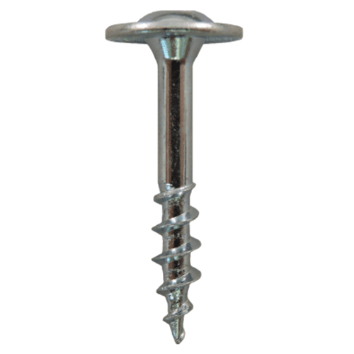 #8 x 1-1/4" Large Round Washer Head Drawer Front Adjusting Screws, Square/Phillips Drive Coarse Thread and Sharp Point, Zinc, Box of 1 Thousand by Quickscrews - Main Image
