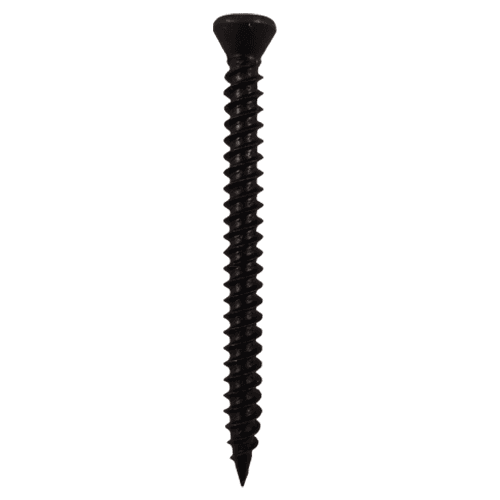 #6 x 1" Trim Head Drywall Screws, Square Drive Twinfast Thread and Twinfast Point, Black, Box of 1 Thousand by Quickscrews - Main Image
