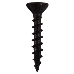 #8 x 1-1/4" Flat Head Assembly Screws, Phillips Drive Coarse Thread with Nibs and Type 17 Auger Point, Black, Box of 1 Thousand by Quickscrews - Main Image